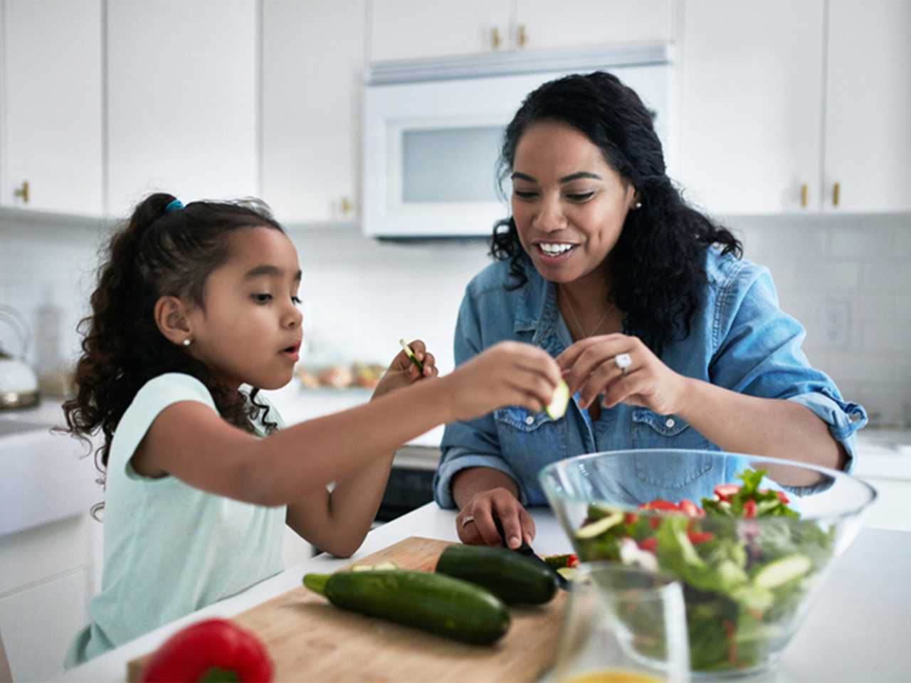 Mixing a nutritious meal together